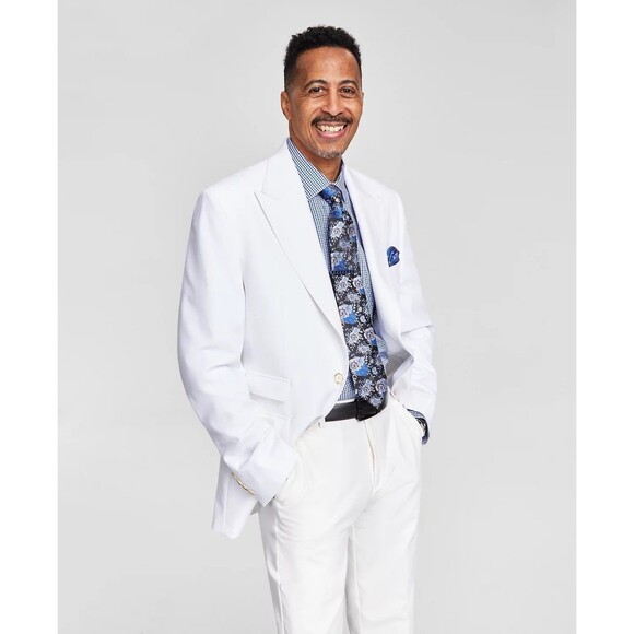Tayion Other - $295 NEW TAYION BY MONTEE HOLLAND Mens 48R White Blazer Sport Coat Suit Jacket